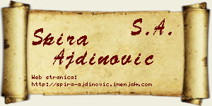 Spira Ajdinović vizit kartica
